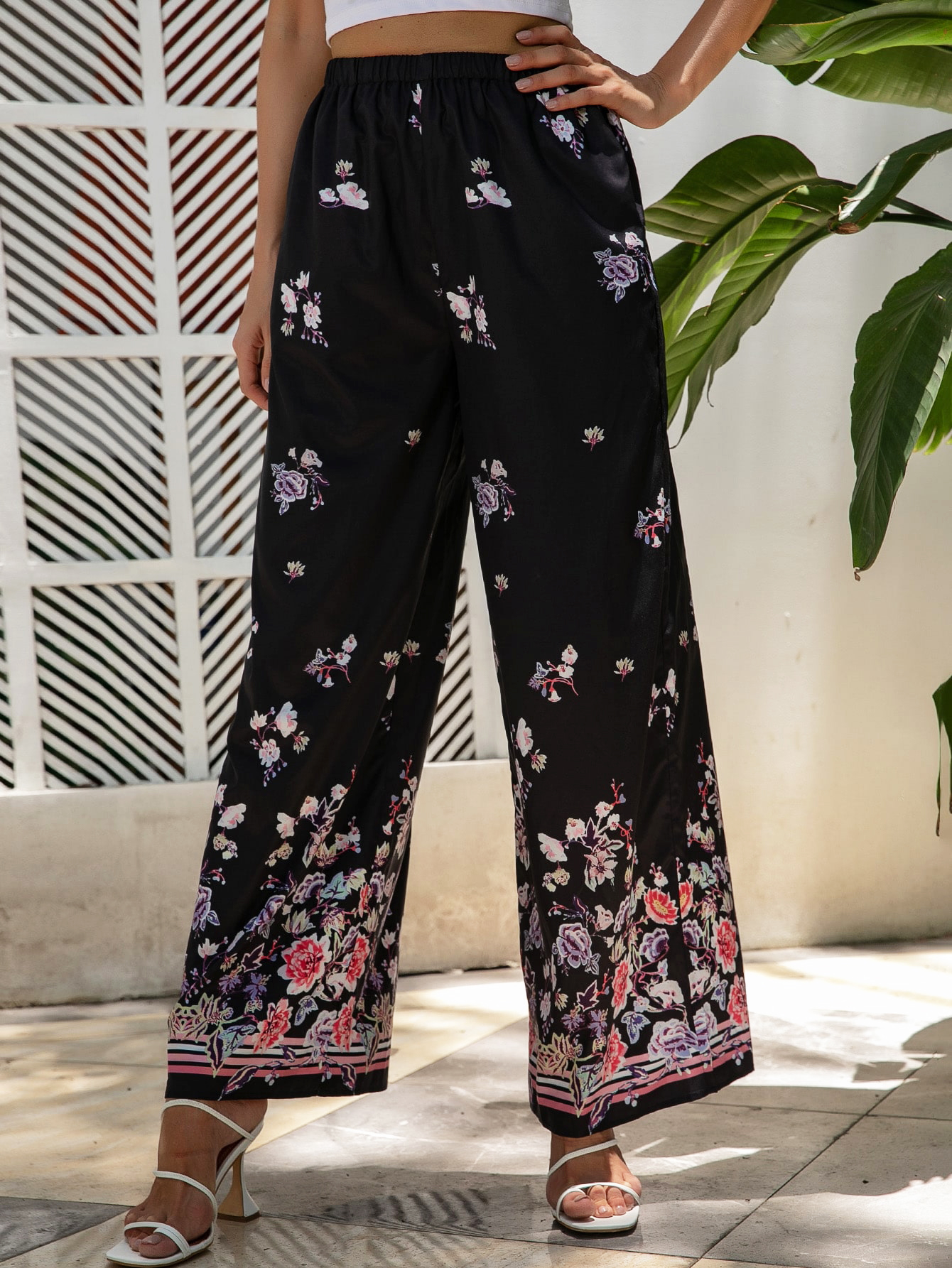 Wholesale Customized Women Floral Print Wide Leg Pants Summer Bohemian Loose Long Pants Casual Beach Pant 25 Wholesale Customized Women Floral Print Wide Leg Pants Summer Bohemian Loose Long Pants Casual Beach Pant 25