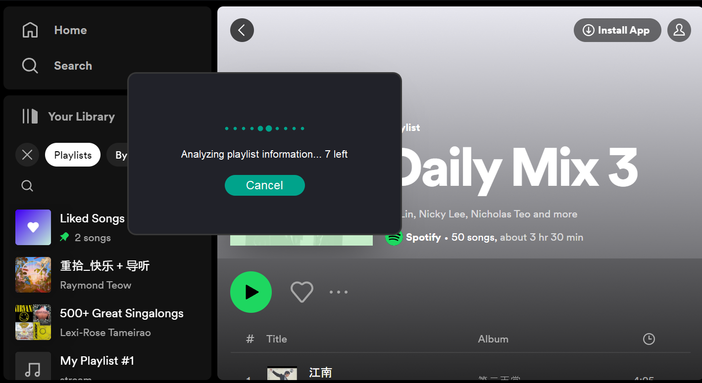 A look at MusicFab: Download music from your favorite streaming platforms 2 The tool will begin analyzing the content it needs to download.
