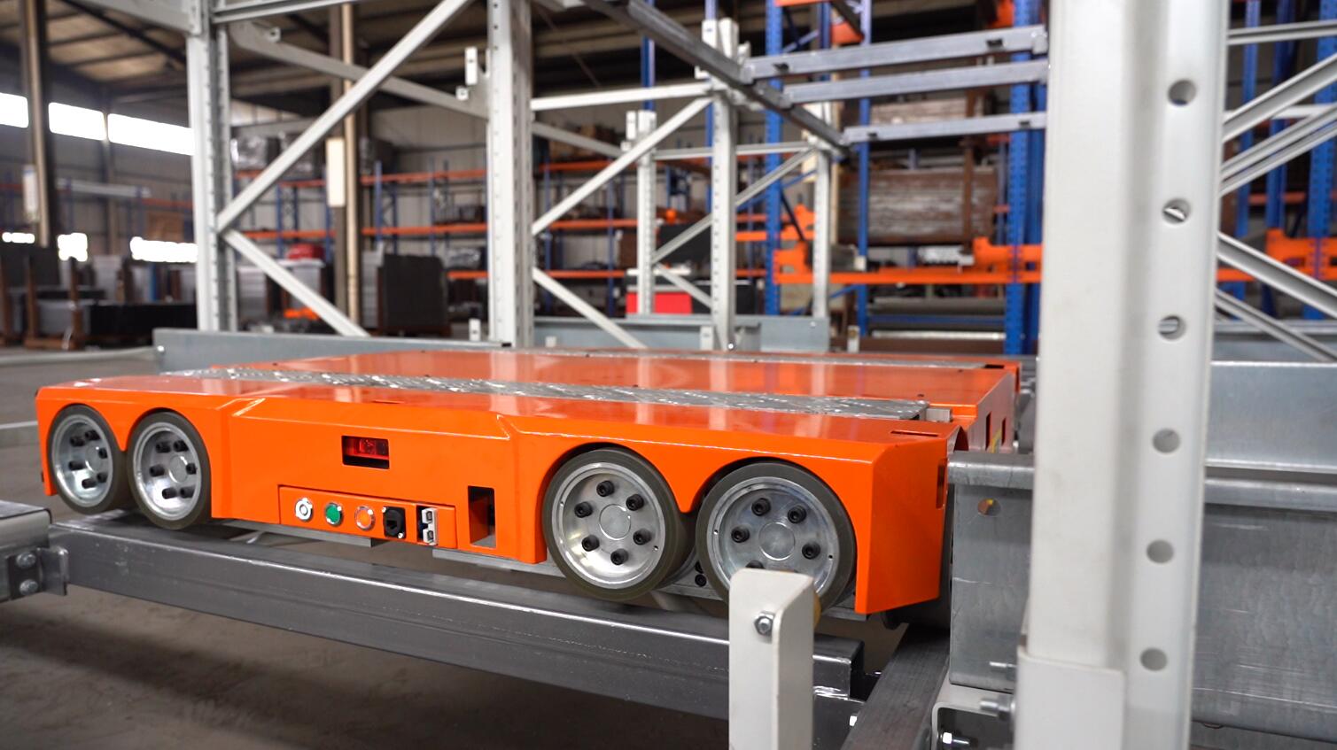 How does HEGERLS enter the new track of the tray four-way shuttle system in the bureau? How does HEGERLS enter the new track of the tray four-way shuttle system in the bureau?