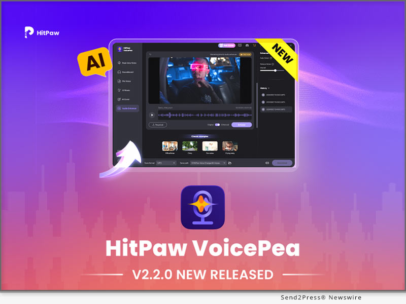 HitPaw VoicePea V2.2.0 Released with New Audio Enhancer that Boosts Audio Quality HitPaw VoicePea V2.2.0 Released with New Audio Enhancer that Boosts Audio Quality