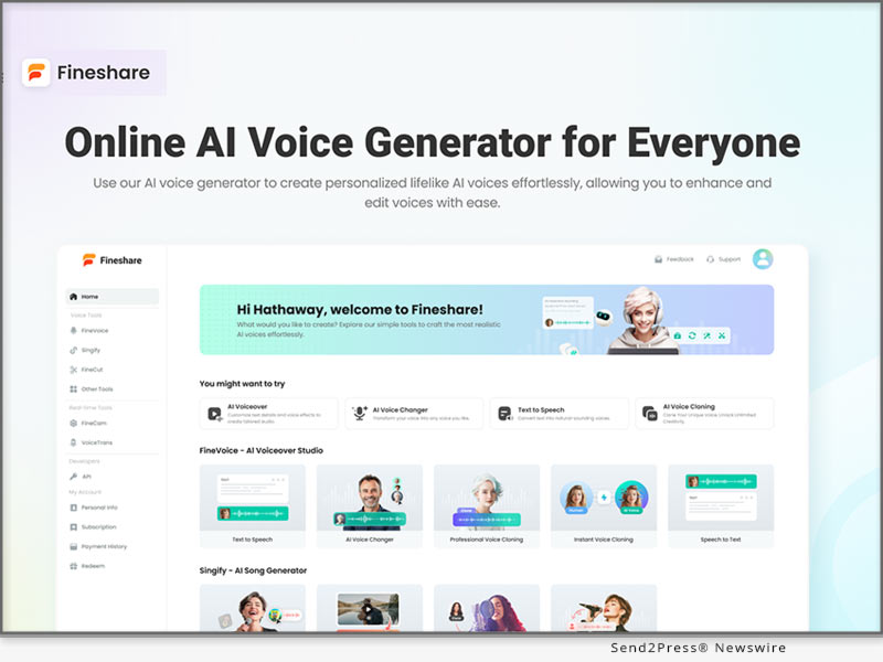 Fineshare New Upgrade Announced: Easily Generate Ideal AI Voices and Songs in Various Styles Fineshare New Upgrade Announced: Easily Generate Ideal AI Voices and Songs in Various Styles