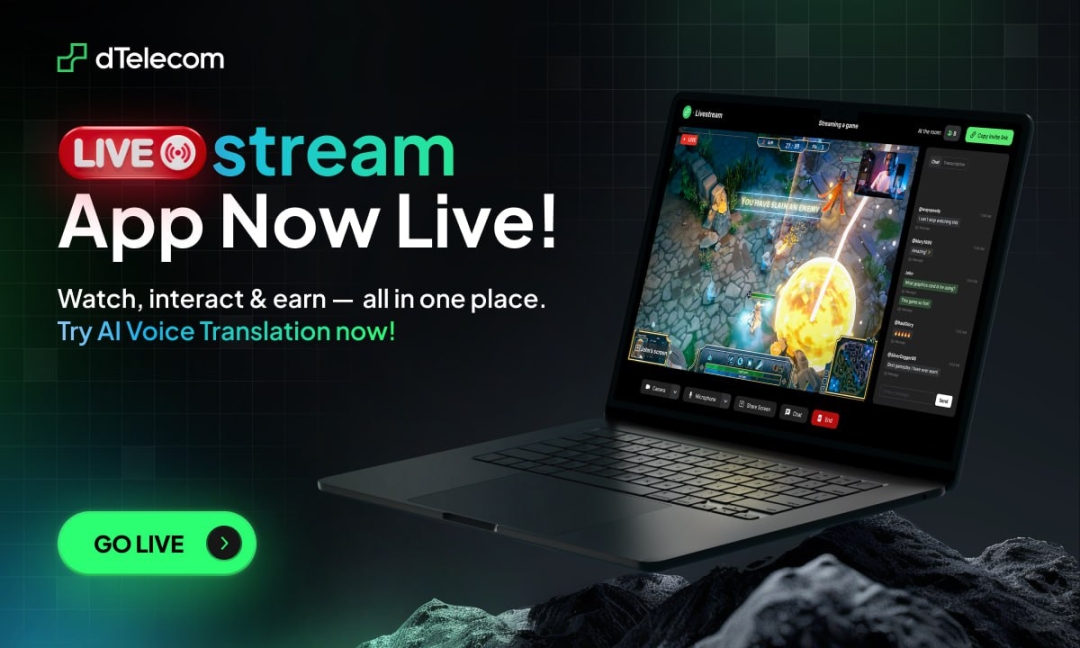 dTelecom.org Launches Decentralized Livestream App with Exclusive AI Voice Translation dTelecom.org Launches Decentralized Livestream App with Exclusive AI Voice Translation