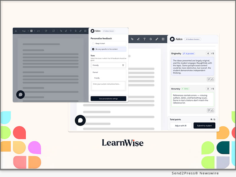 LearnWise AI Launches an AI Feedback and Grading Solution to Help Faculty Provide Higher-Quality, Ethical Feedback at Scale to Students LearnWise AI Launches an AI Feedback and Grading Solution to Help Faculty Provide Higher-Quality, Ethical Feedback at Scale to Students